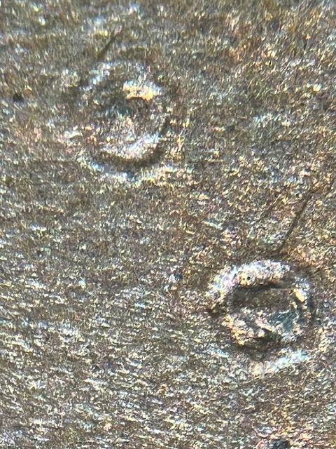 Lincoln-Memorial-Cent-1985-D--Strange-Circle-Near-Lincoln-Head